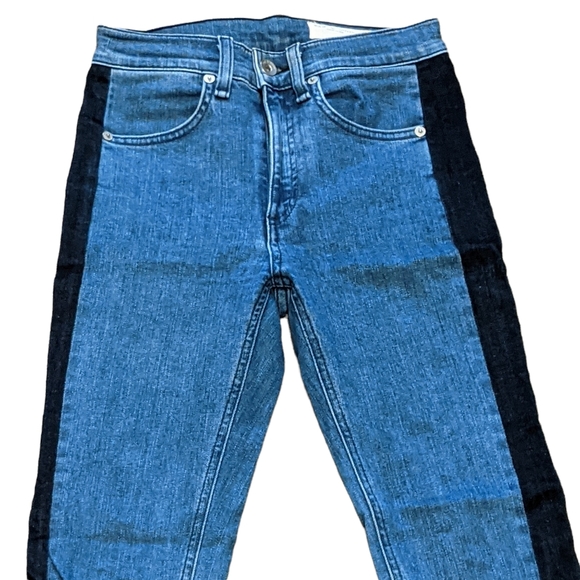 Rag & Bone Mazie High waist skinny fit cropped, side panels size 24 - Picture 8 of 12